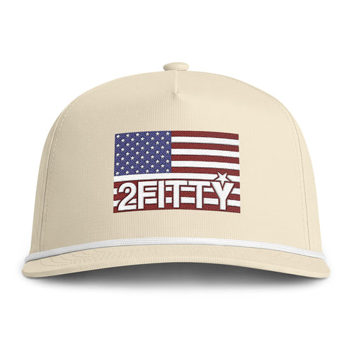2FITTY Rope Cap — Vintage Sunwashed USA Patch Hat