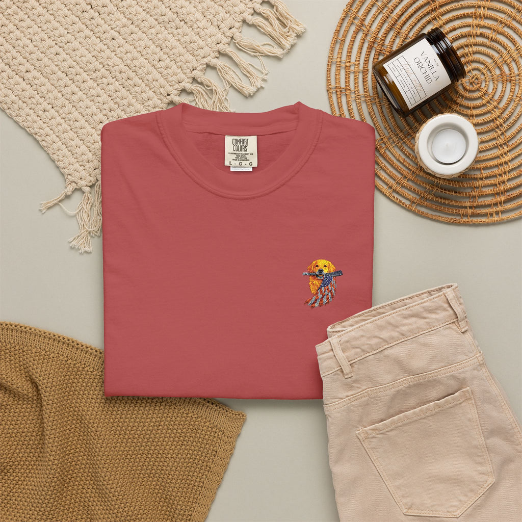 Patriotic PUP - Embroidered T-Shirt