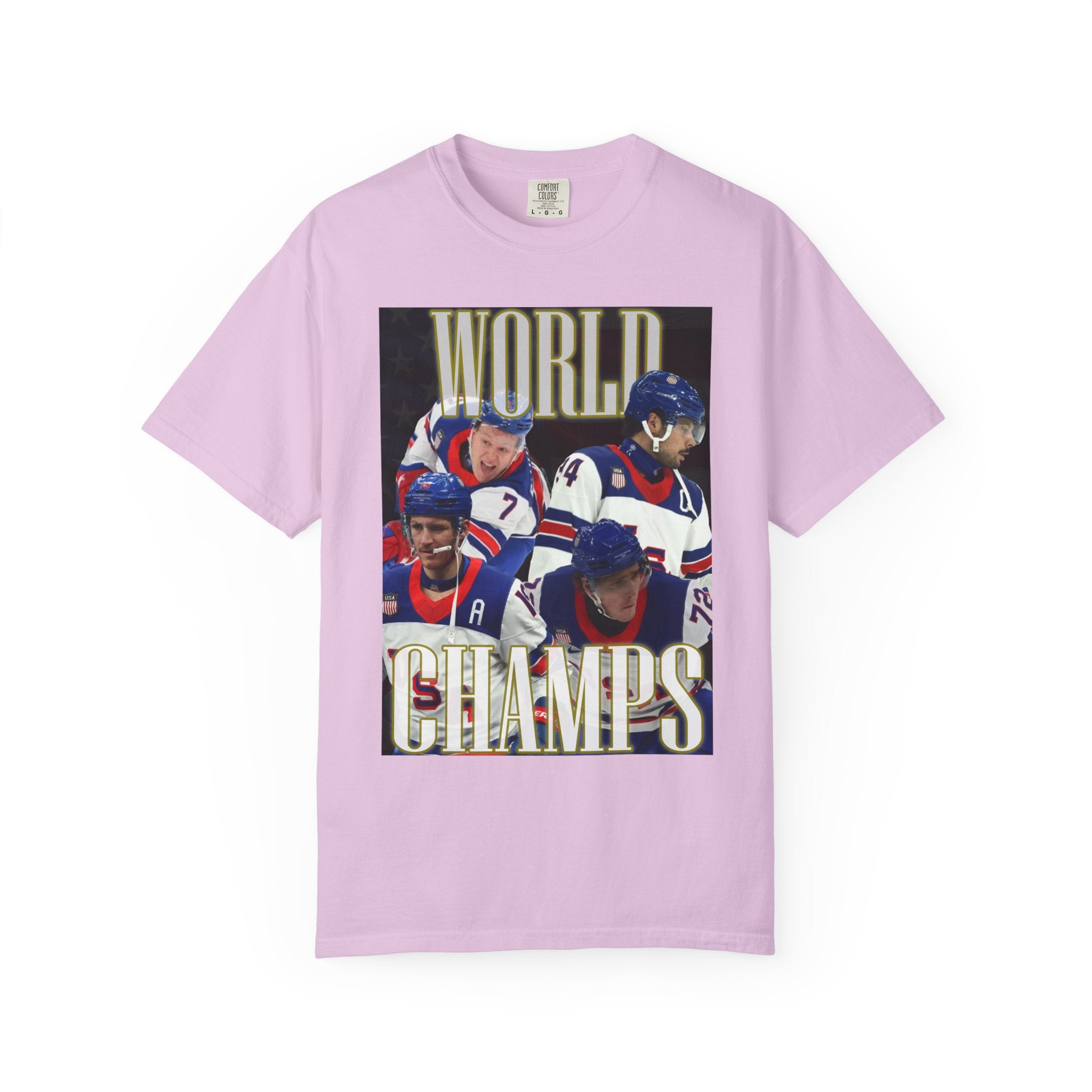 WORLD CHAMPS 2026 — Men's US Hockey Vintage Comfort Colors T-shirt