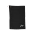 PP1 Golf Towel - Microfiber Club Towels with Grommet & Clip (Black/White)