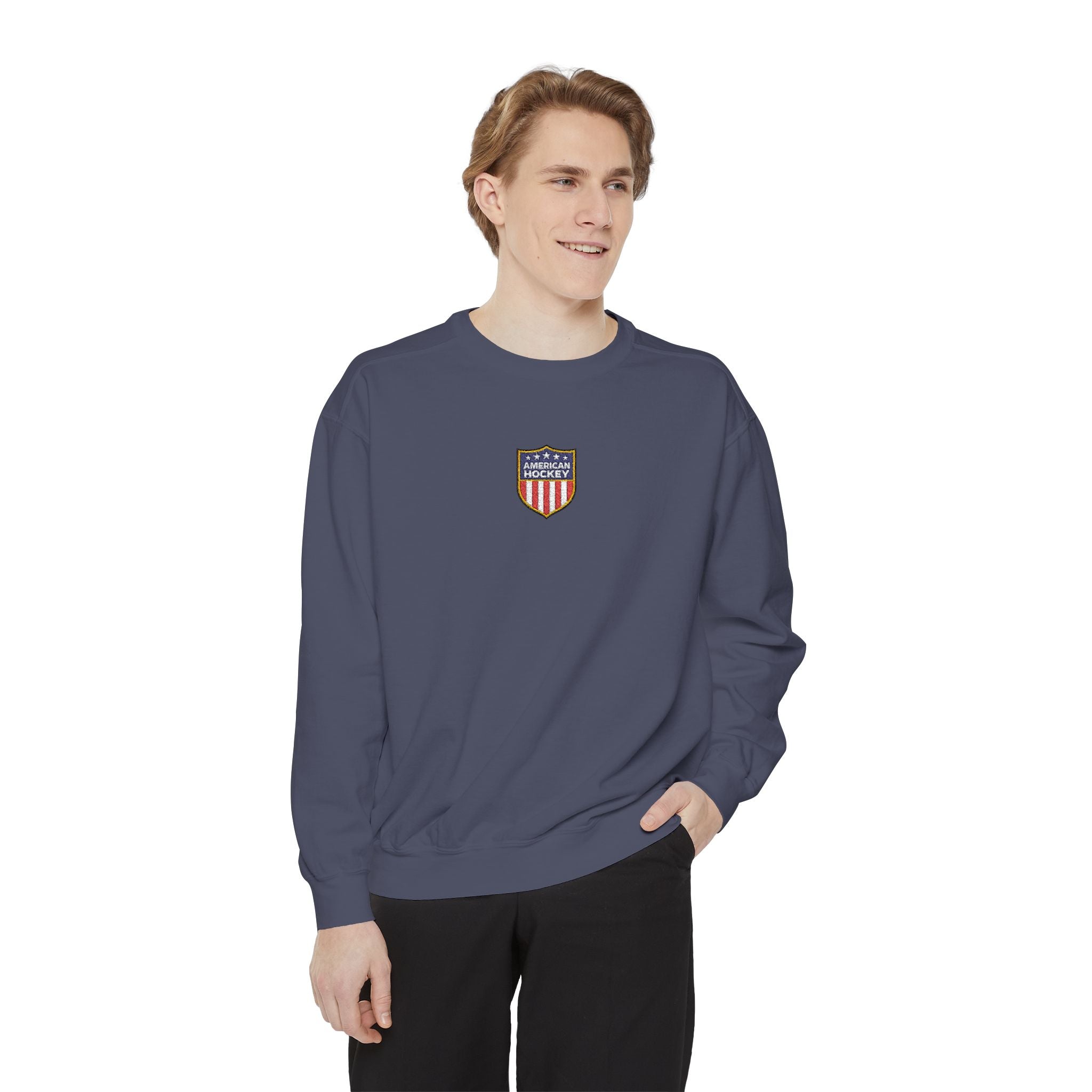American Hockey — Embroidered Crewneck Sweatshirt