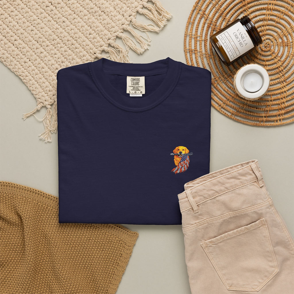 Patriotic PUP - Embroidered T-Shirt