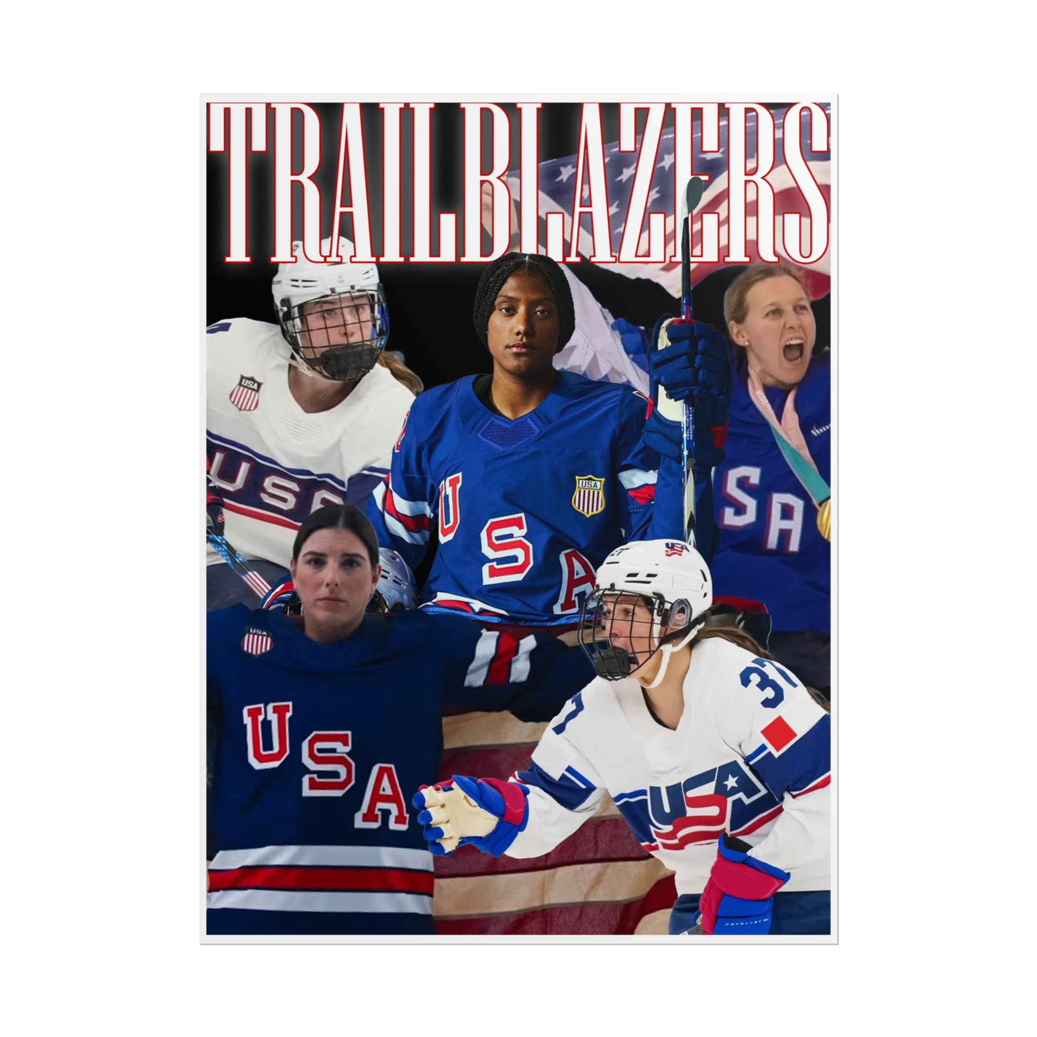 Trailblazers American Women Hockey - Poster