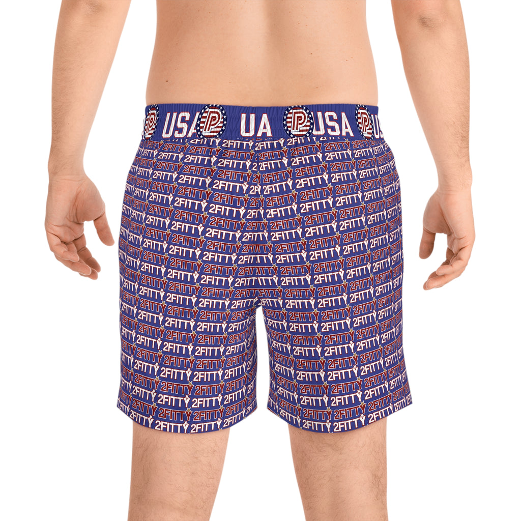2FITTY Navy USA Swim Trunks