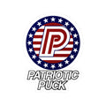 Patriotic Puck Kiss-Cut Vinyl Sticker — American Flag Hockey Logo Decal