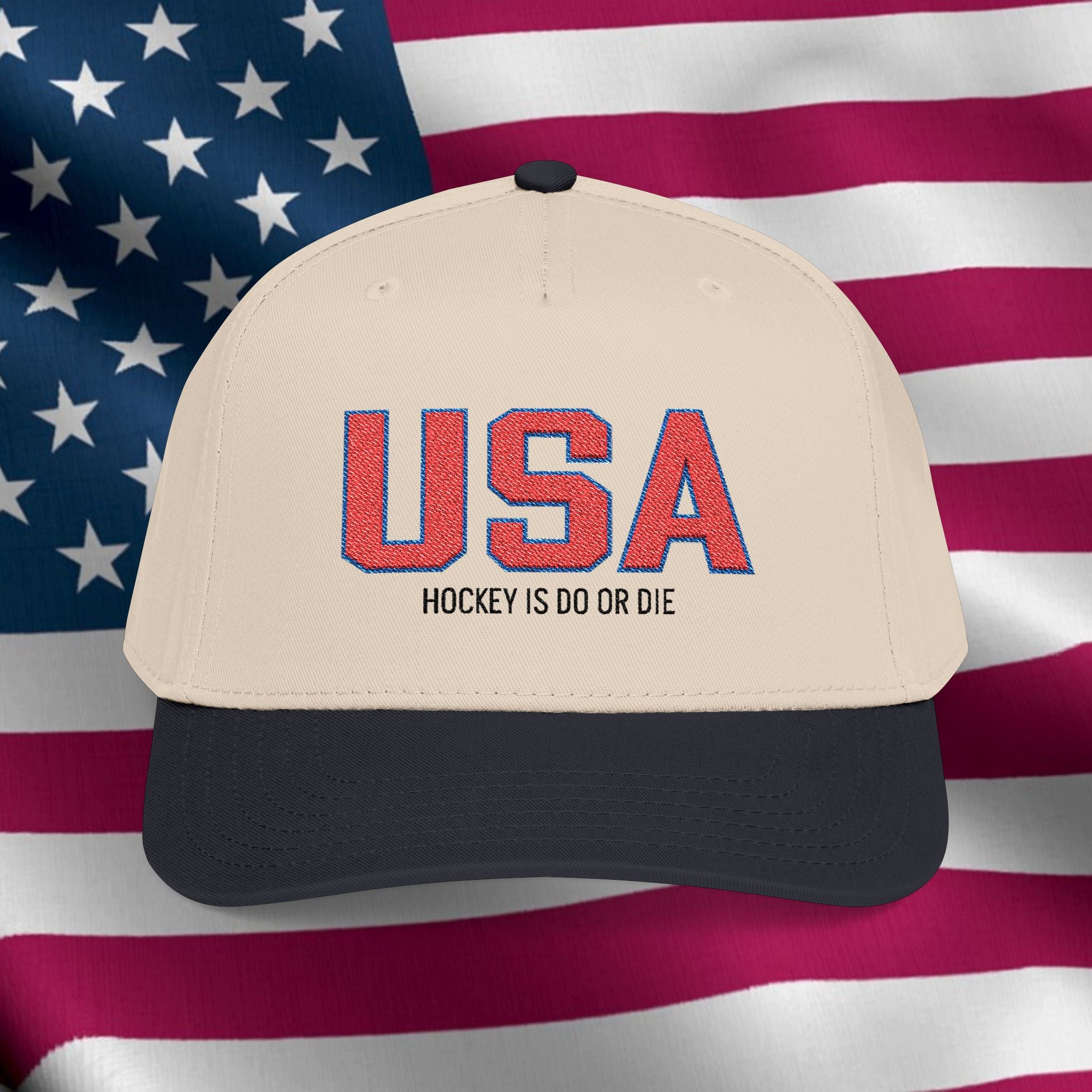 USA Block Letter — DO OR DIE Mid-Profile Embroidered Hat