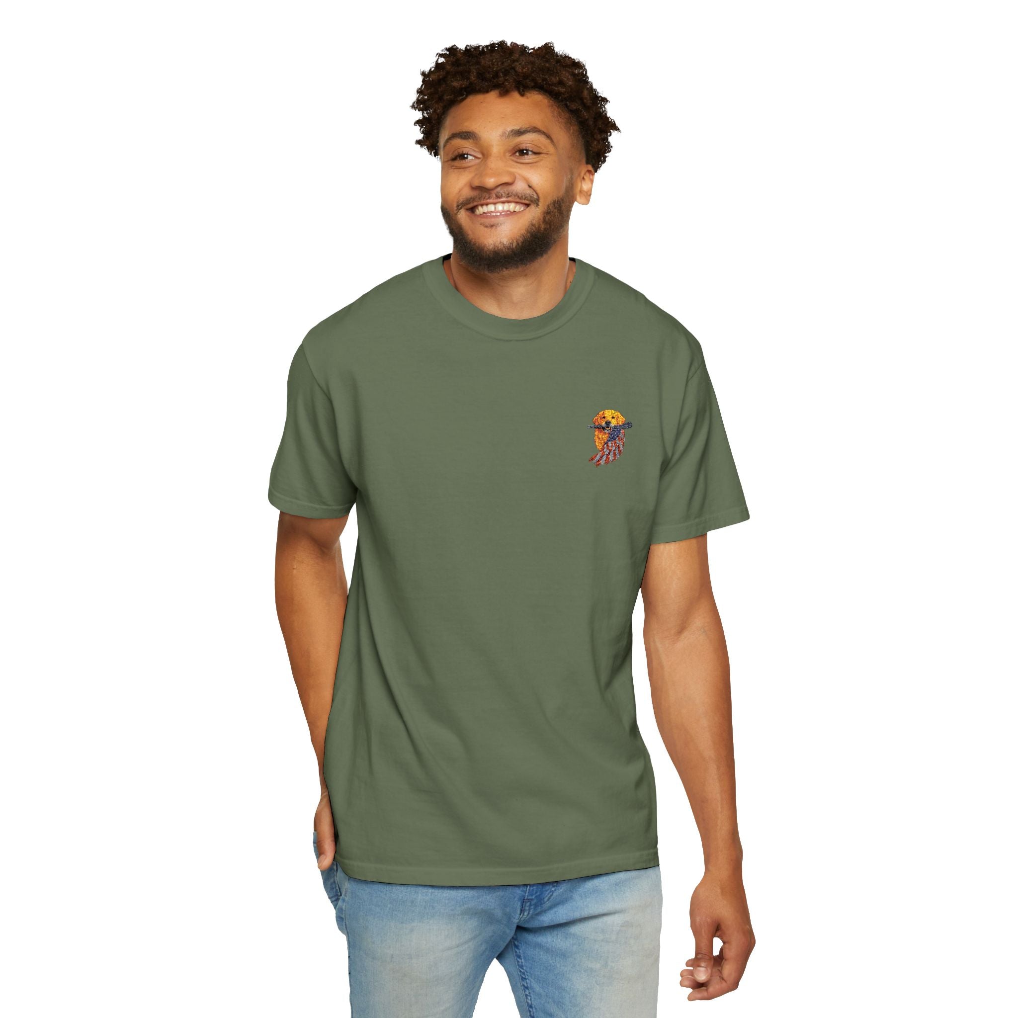 Patriotic PUP - Embroidered T-Shirt