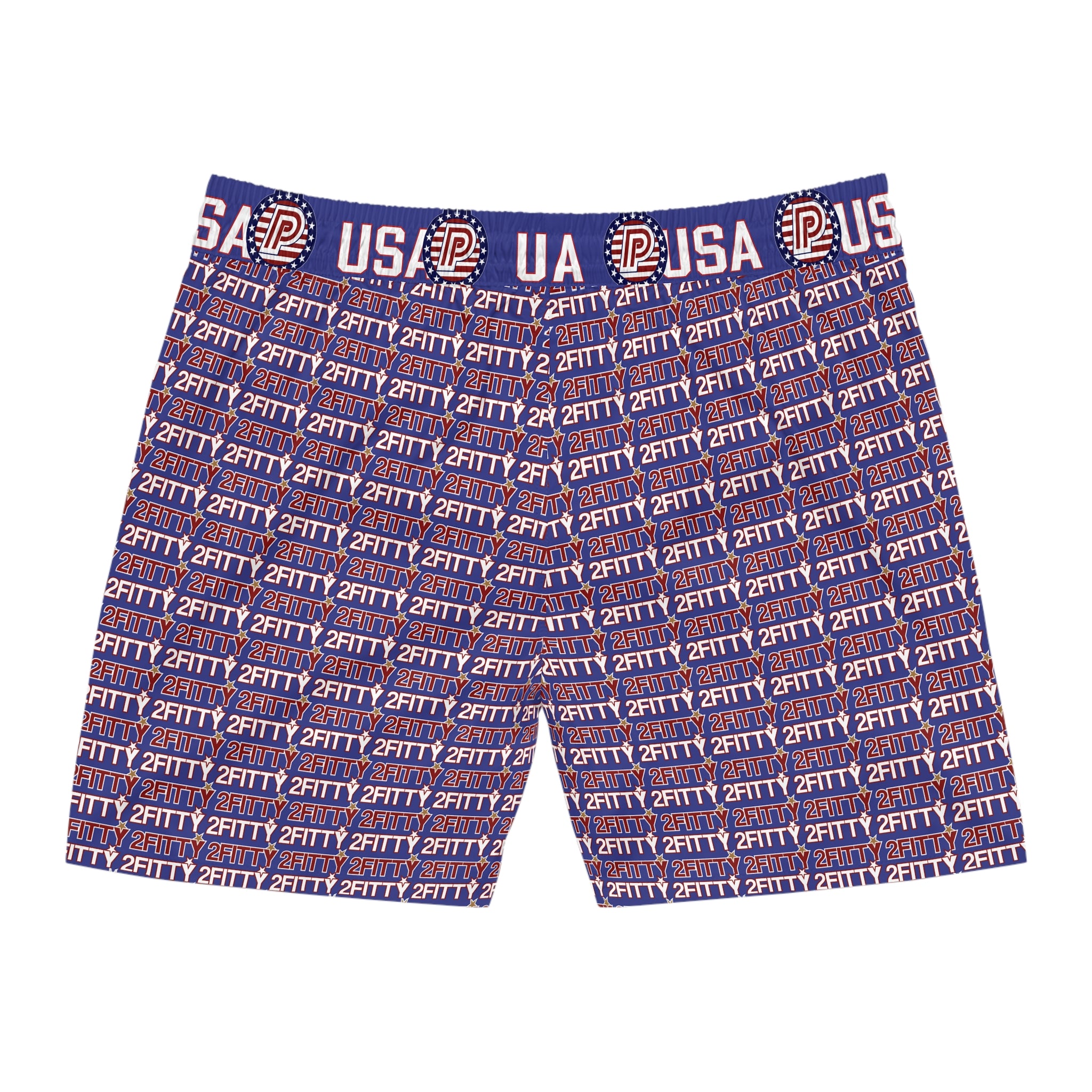 2FITTY Navy USA Swim Trunks