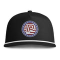 Patriotic Puck Rope Cap — American Flag Embroidered Patch Hat