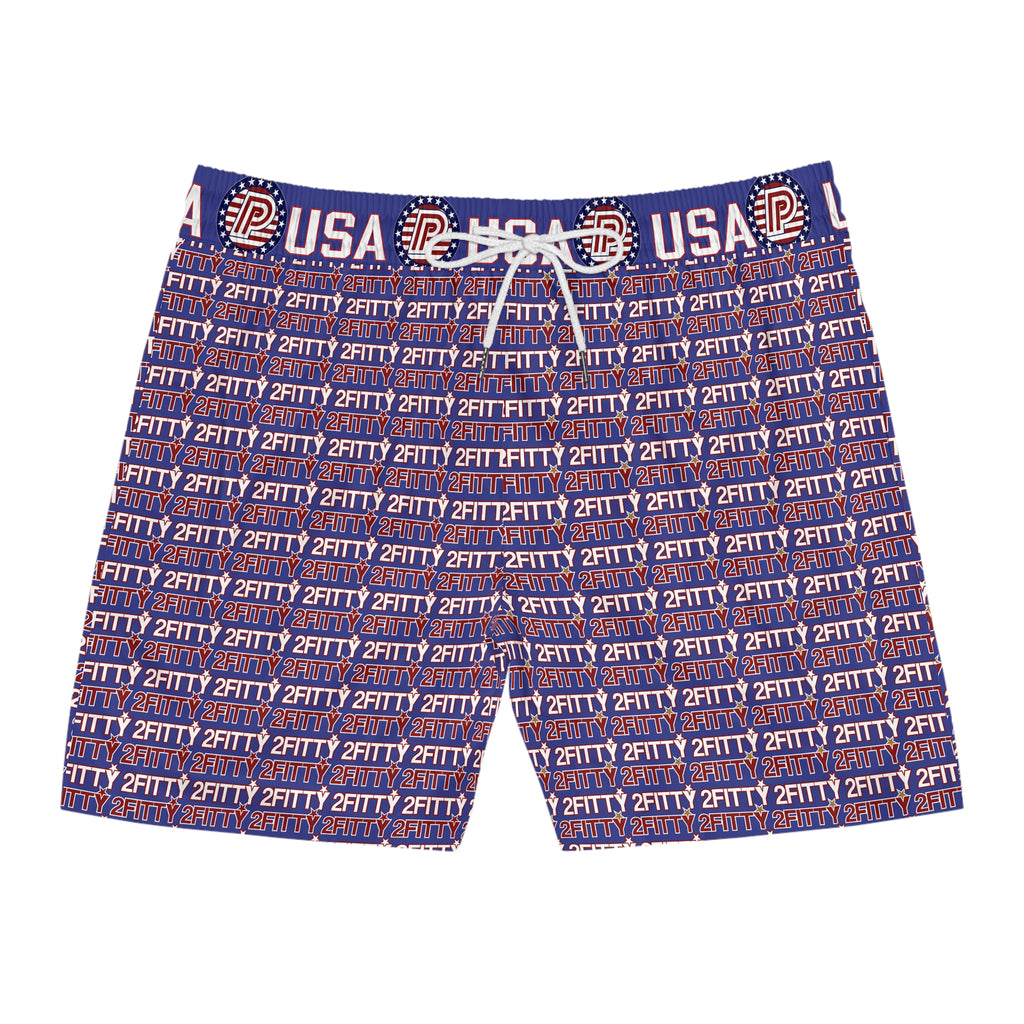 2FITTY Navy USA Swim Trunks