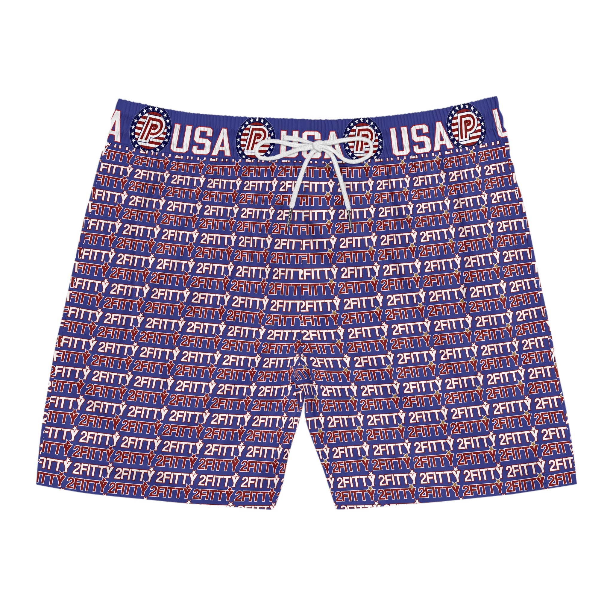 2FITTY Navy USA Swim Trunks