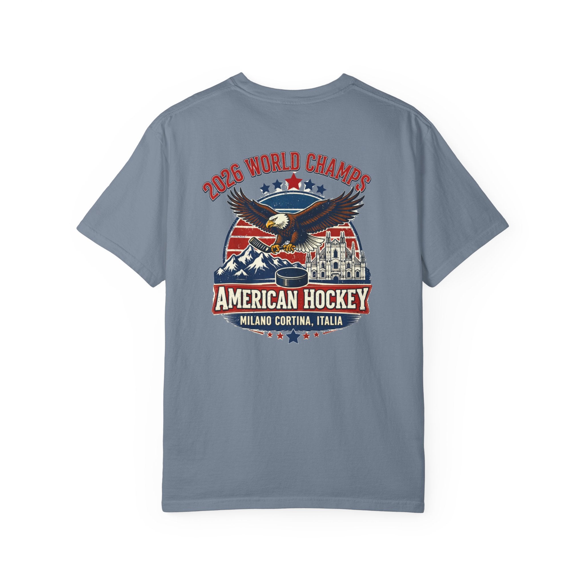 2026 WORLD CHAMPS - American Hockey Comfort Colors T-Shirt