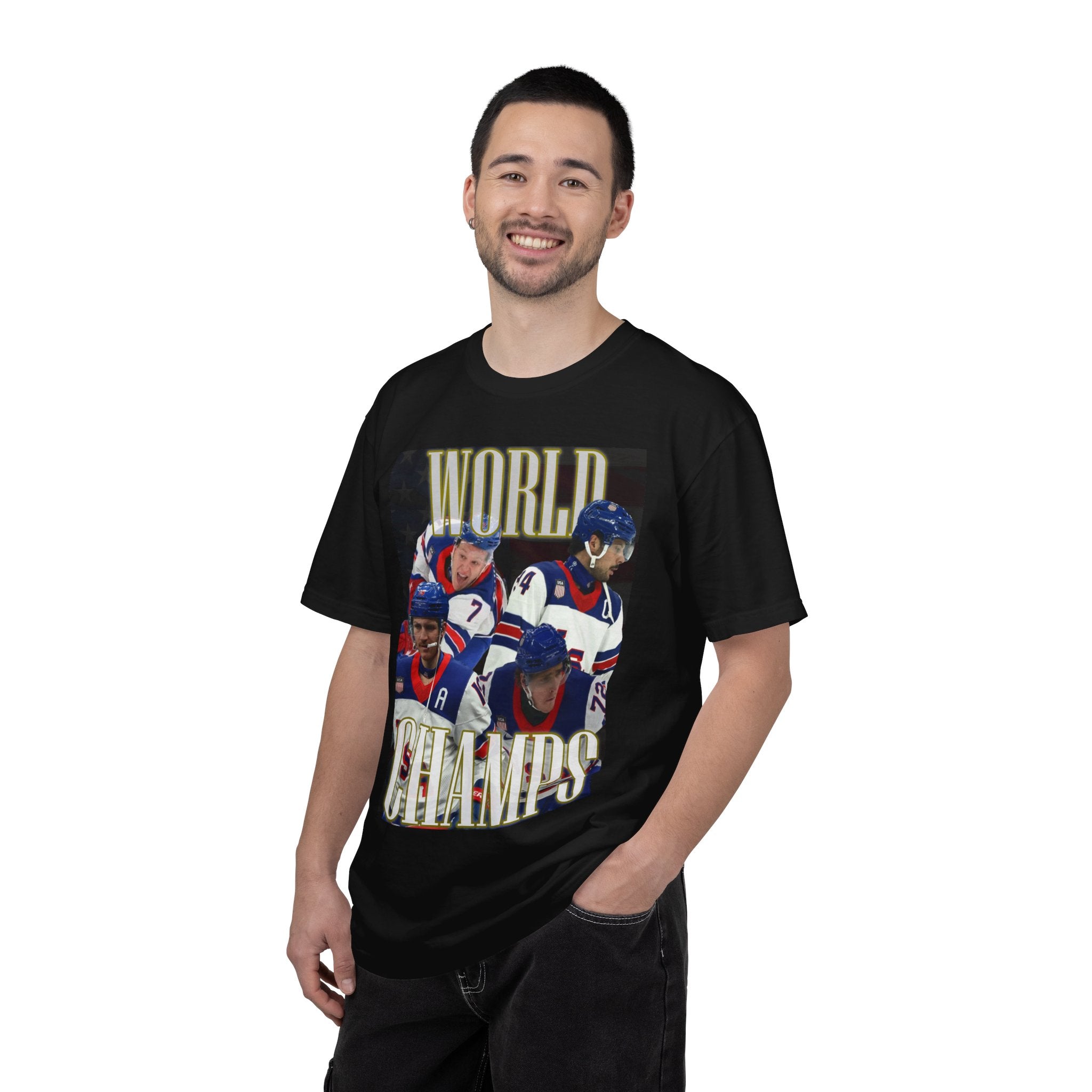 WORLD CHAMPS 2026 — Men's US Hockey Vintage Comfort Colors T-shirt