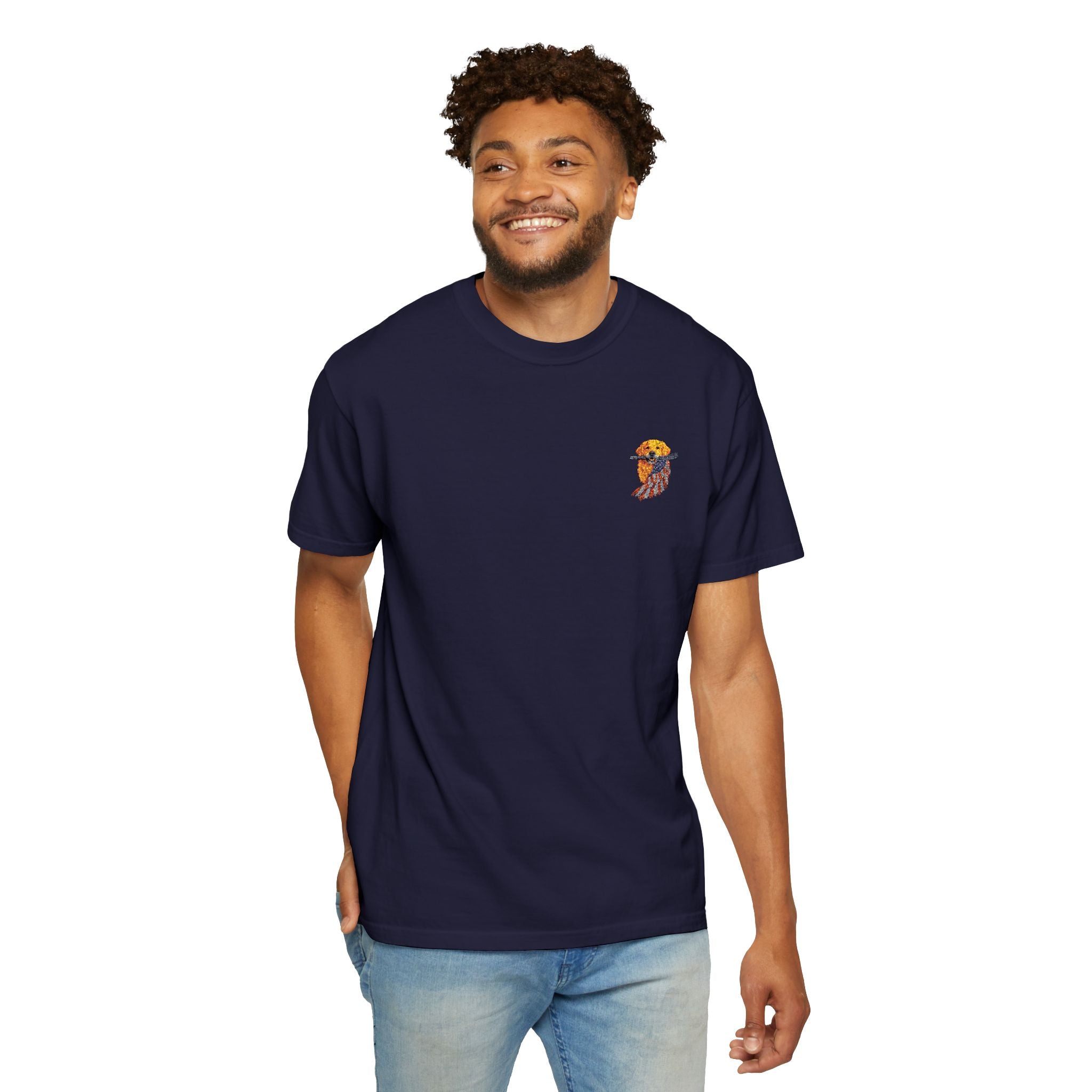 Patriotic PUP - Embroidered T-Shirt