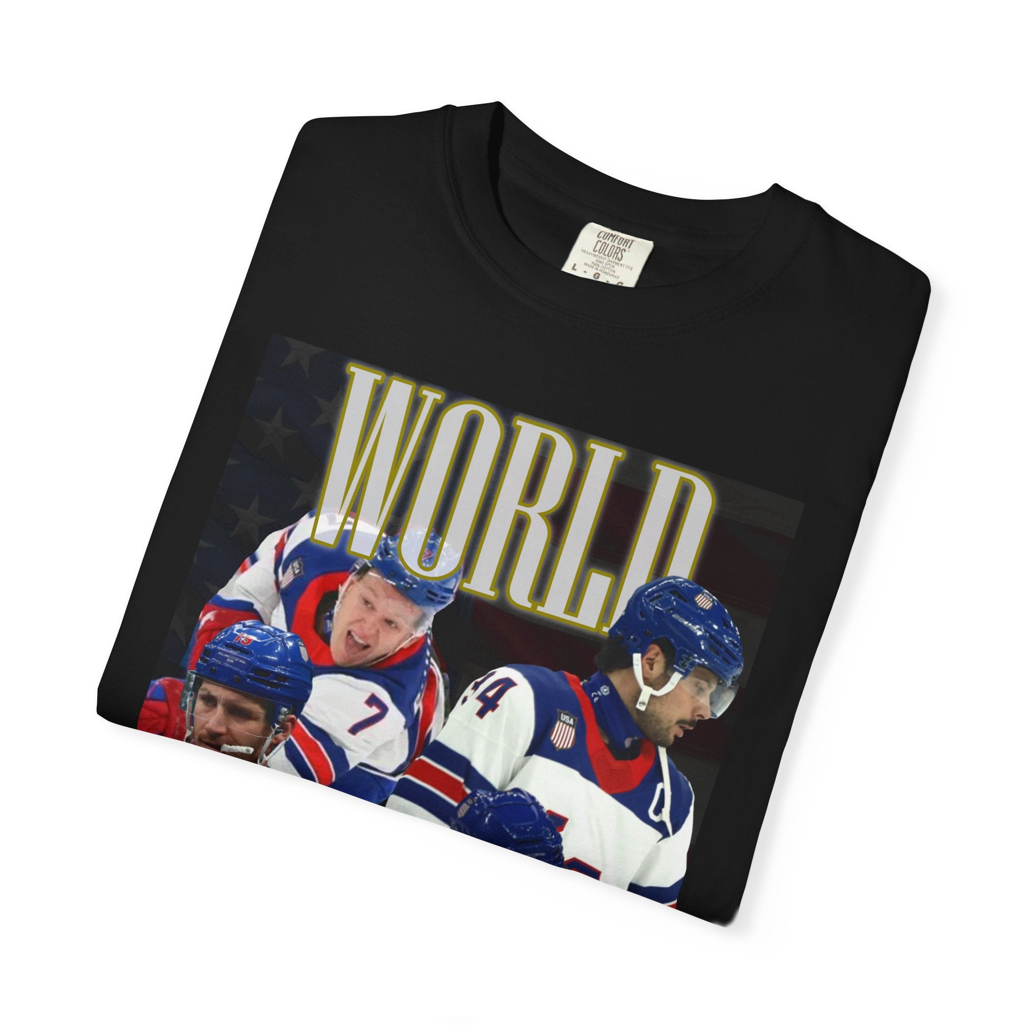 WORLD CHAMPS 2026 — Men's US Hockey Vintage Comfort Colors T-shirt