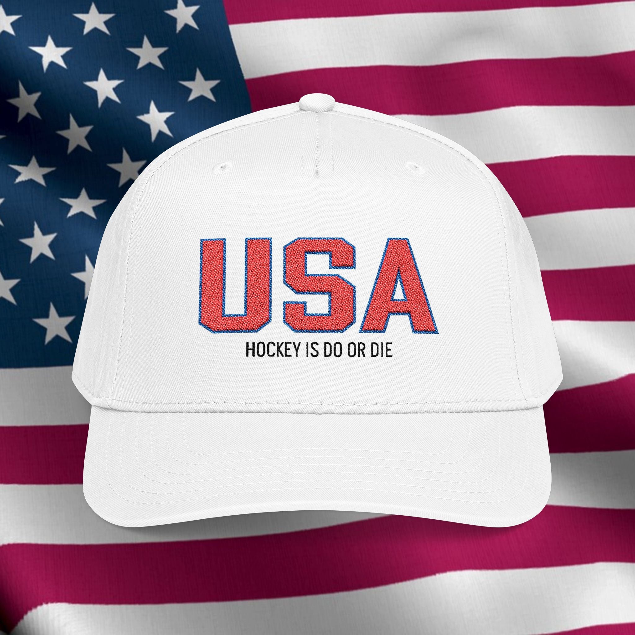 USA Block Letter — DO OR DIE Mid-Profile Embroidered Hat