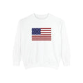 American Flag Sweatshirt — Retro Distressed USA Crewneck for USA 250