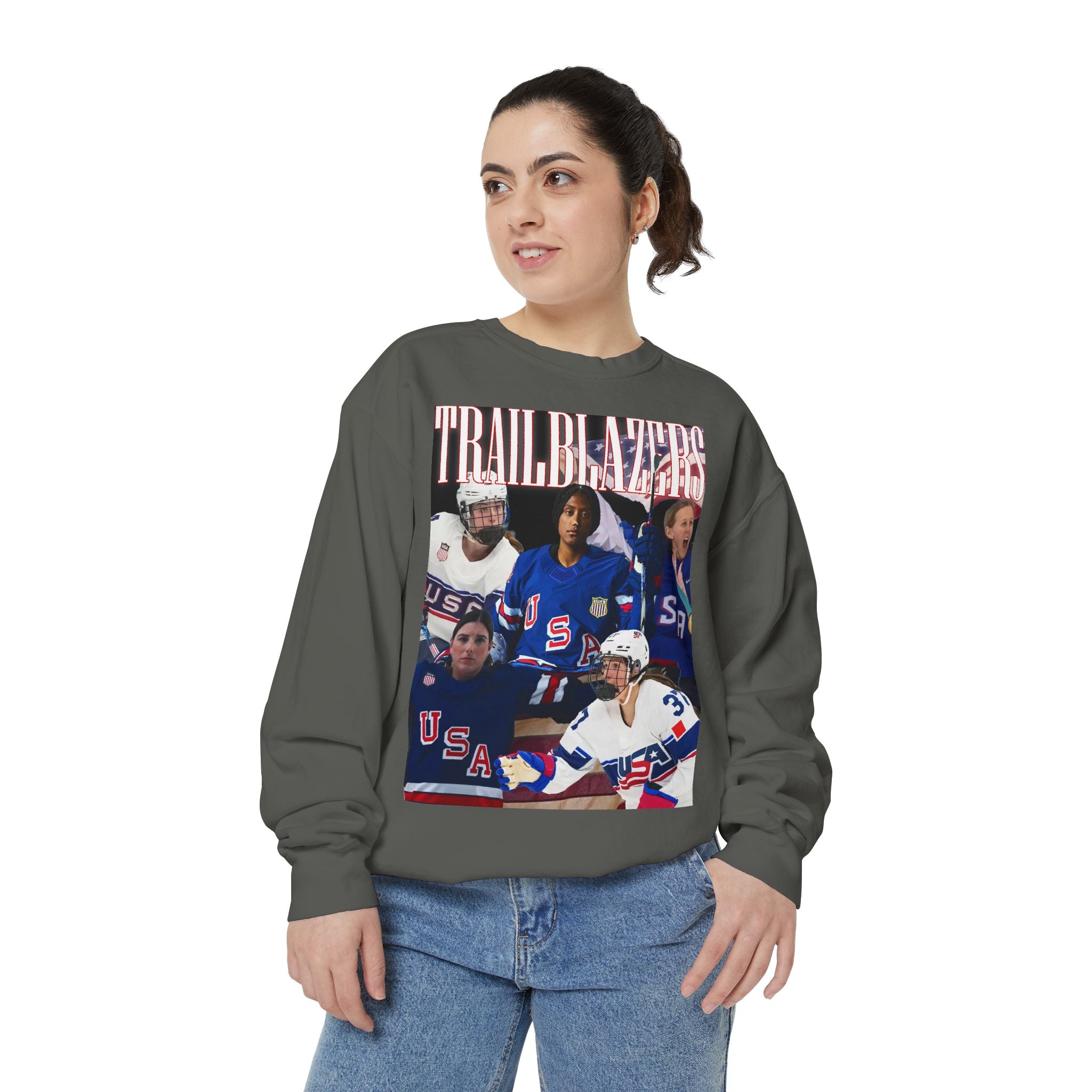 Trailblazers Women's American Hockey - Comfort Colors Sweatshirt