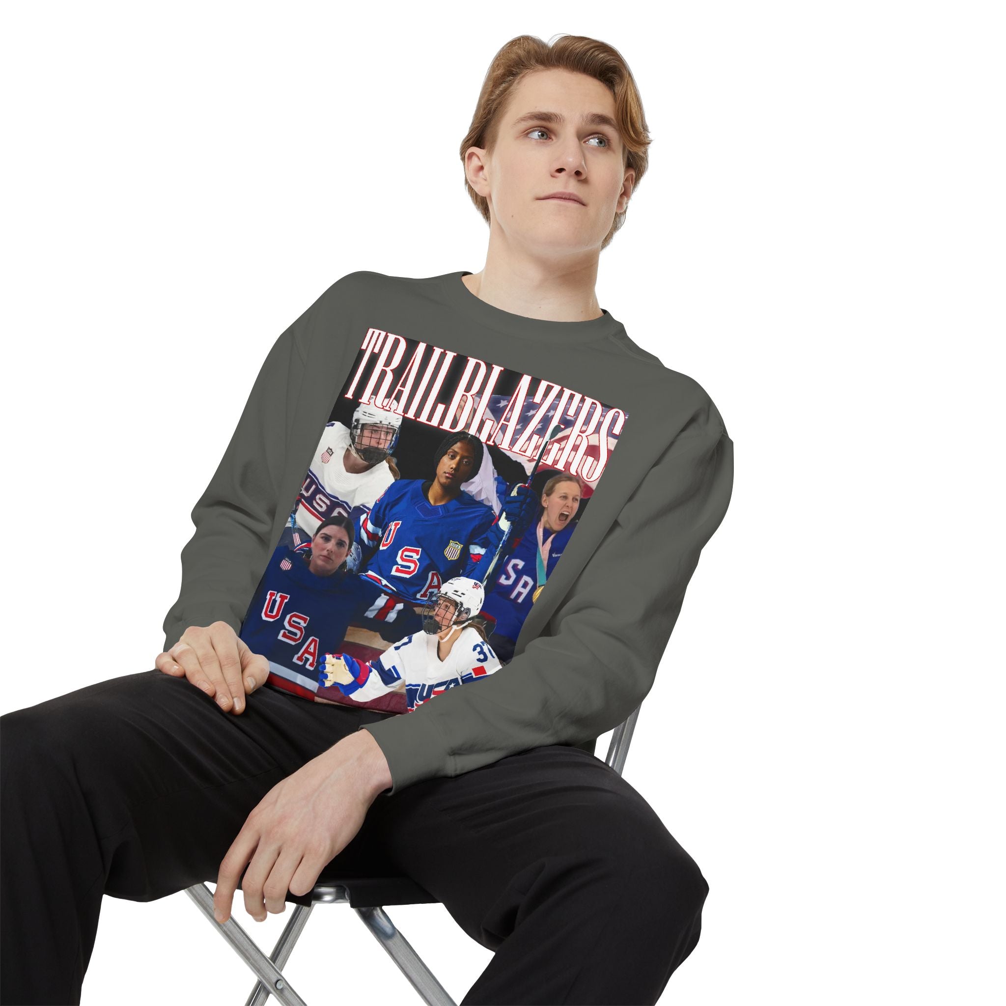 Trailblazers Women's American Hockey - Comfort Colors Sweatshirt