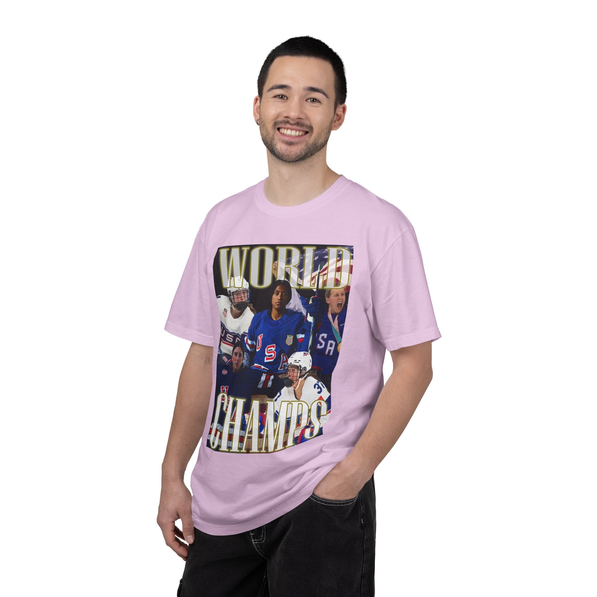 WORLD CHAMPS 2026 — Women's US Hockey Vintage Comfort Colors T-Shirt